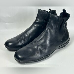 Men's Prada Black Leather Ankle Boots size 10-US